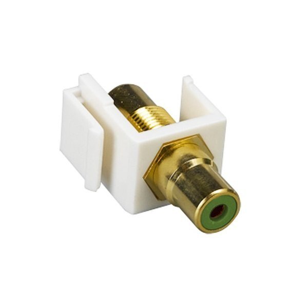 RCA (F-F) Keystone Insert, 75 Ohm - Green, Quest Technology International, Mfr#: NIN-1405